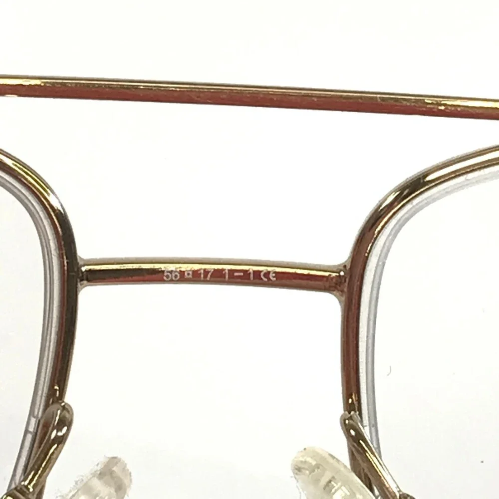 Elasta by Safilo Eyeglasses Frames E7246 J5G Gold Aviator Half Rim 56-17-145